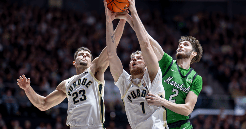 Purdue's Camden Heide and Caleb Furst